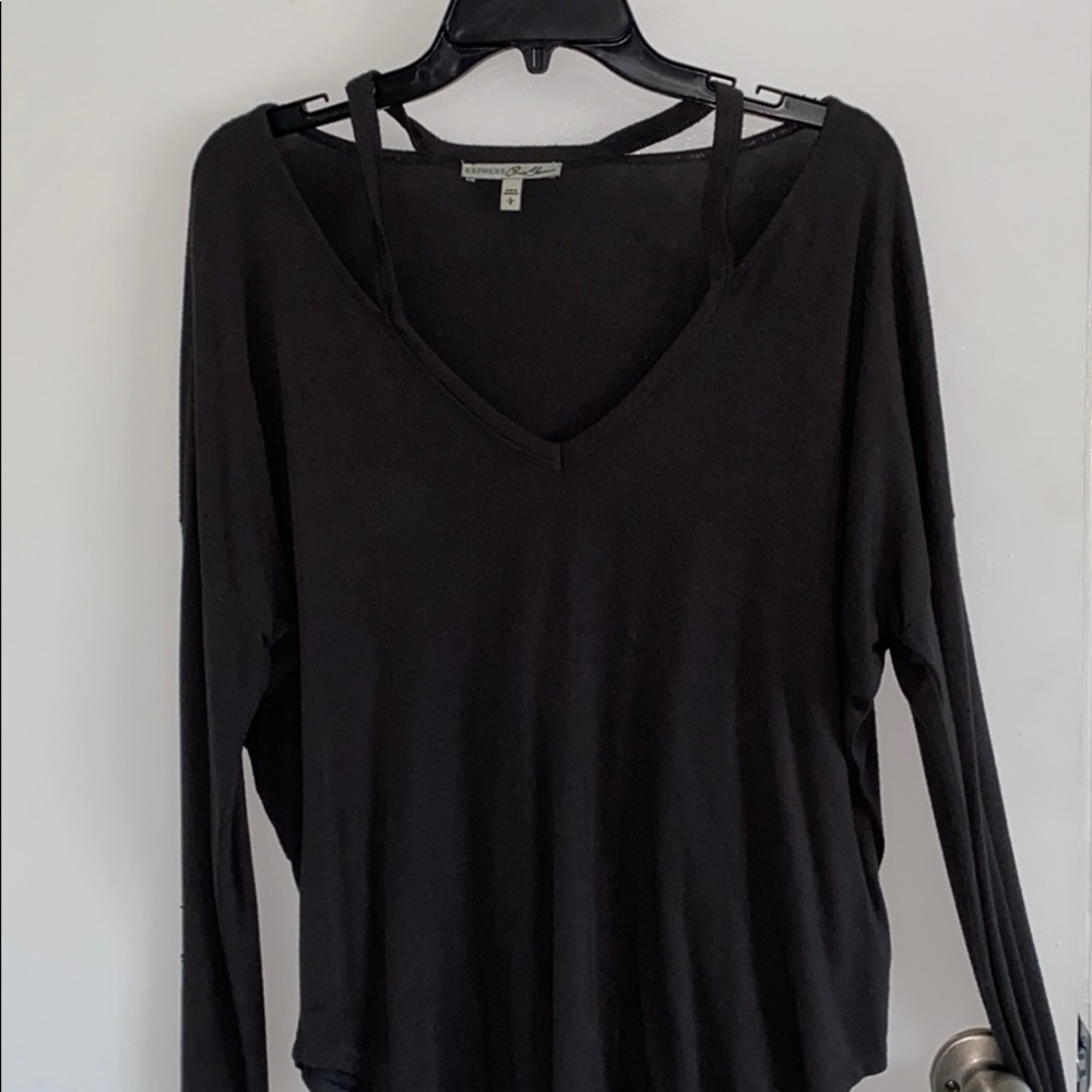 Grey soft tee with cool cutouts